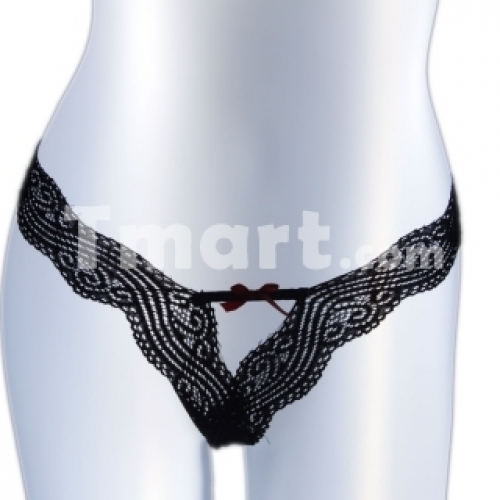 Black Sexy Lace Lingerie Women T-Back G-String