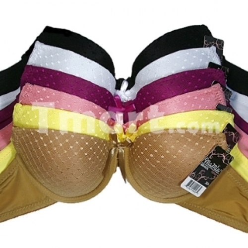 New Lot 6 Mamia BR4003L Ladies Lace Demi Cup Underwire Cheap Bras 30A-40C