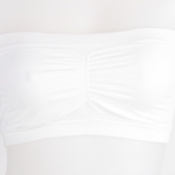 Prevent Exposed Simply Pure Color Fair Maiden Wrapped Chest Underwear Bra White